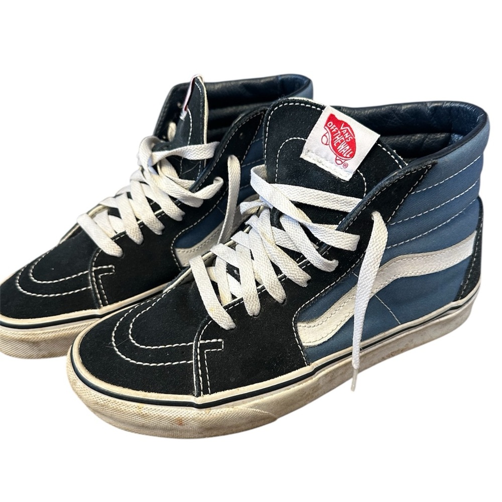 Vans High-Top Sk8 Sneakers -Navy and Blue- Sz 8.5 W/ 7M - Skater Streetwear